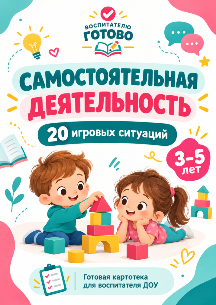 Самостоятельная деятельность, 3–5 лет